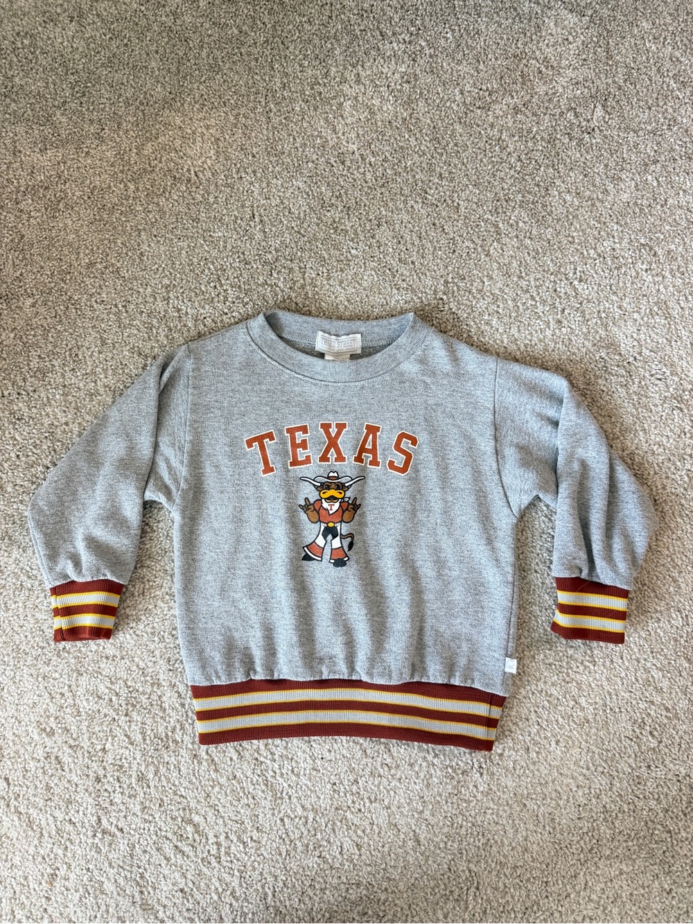 Gray Texas Longhorn Toddler Pullover size 3T